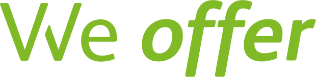 Illustrations-Schriftzug: We offer